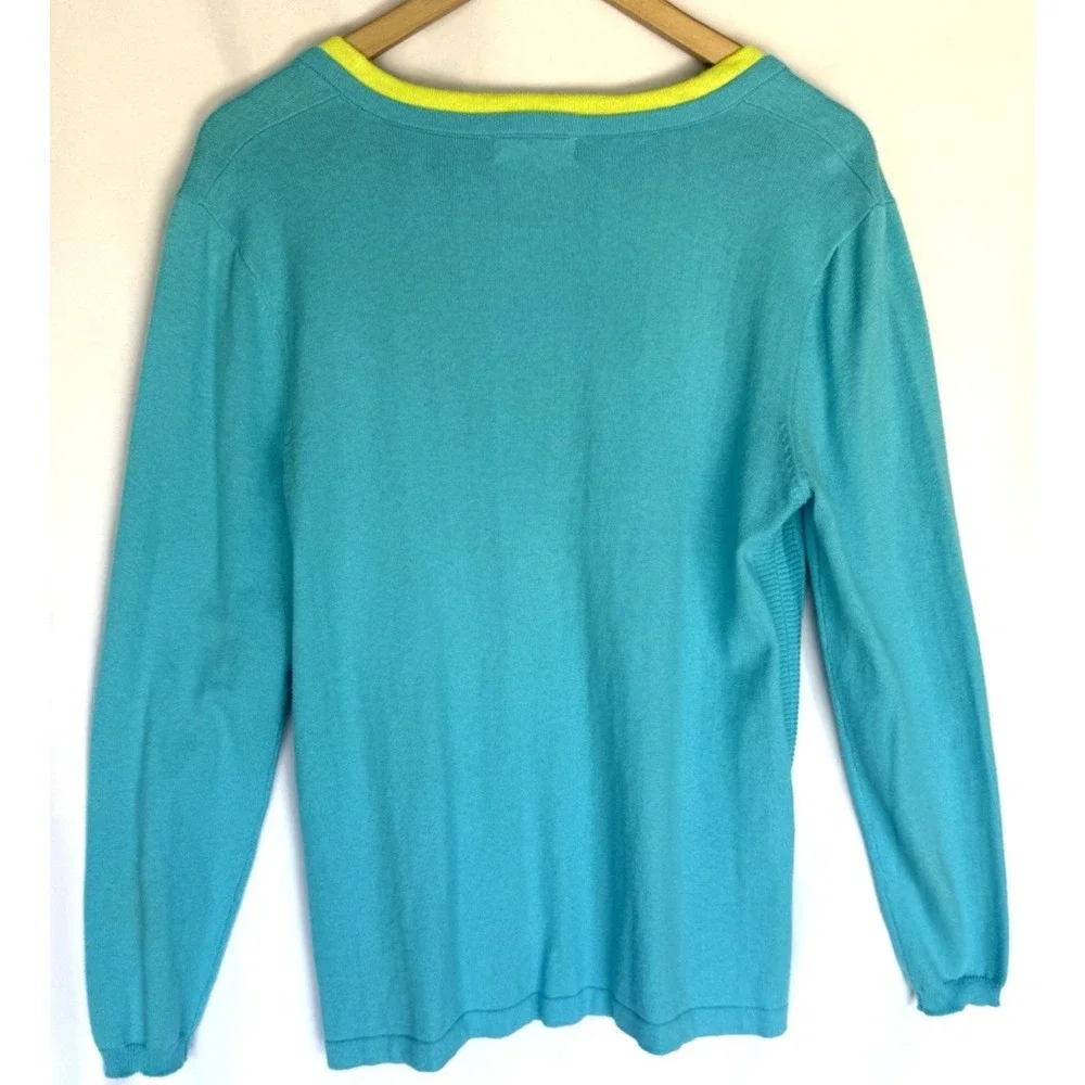 Lot 2 Fresh Produce Womens V Neck Tunic Sweater Size L Casual Comfort Lightweigh - Picture 7 of 16